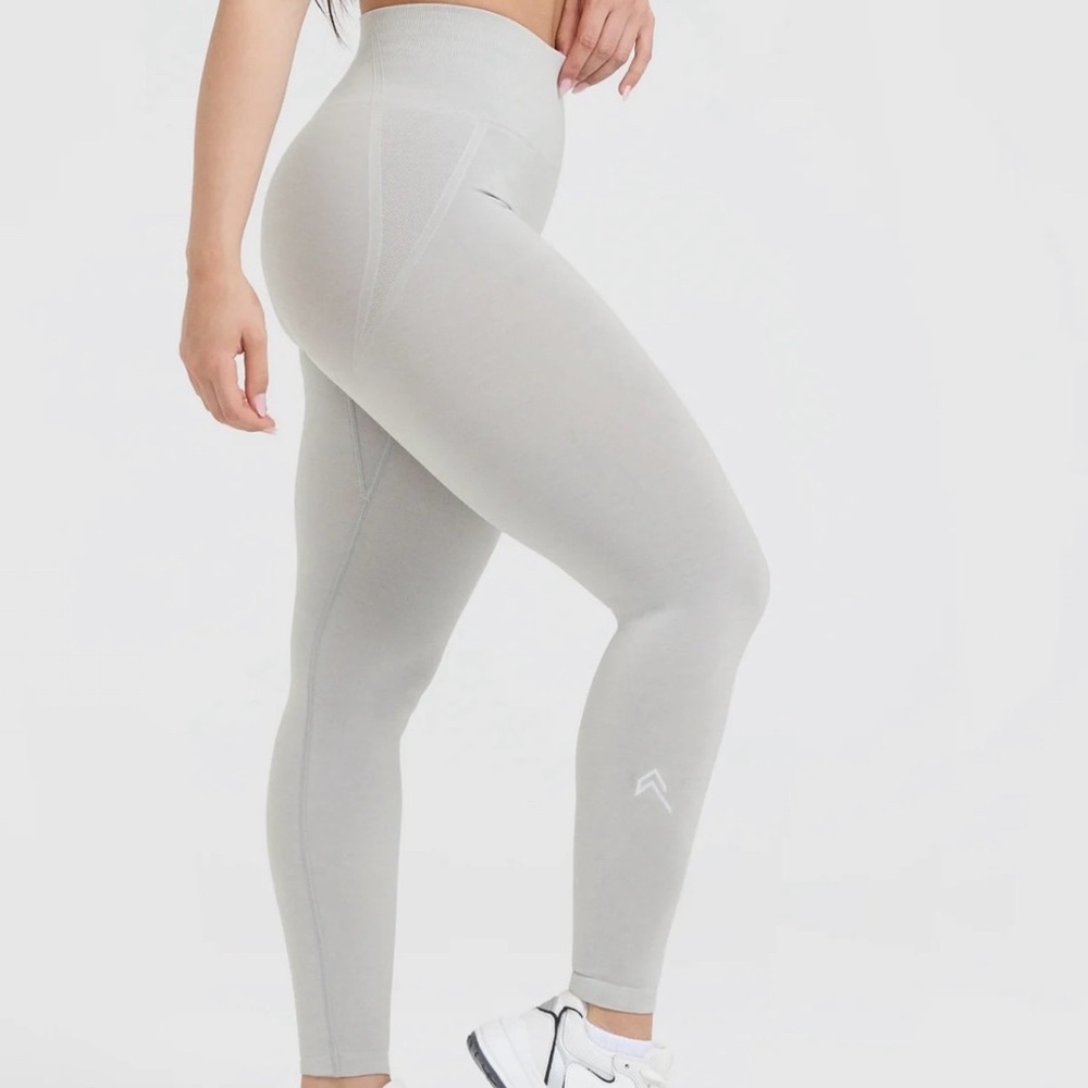 Oner Active Effortless Seamless Leggings Light Grey Marl Size M